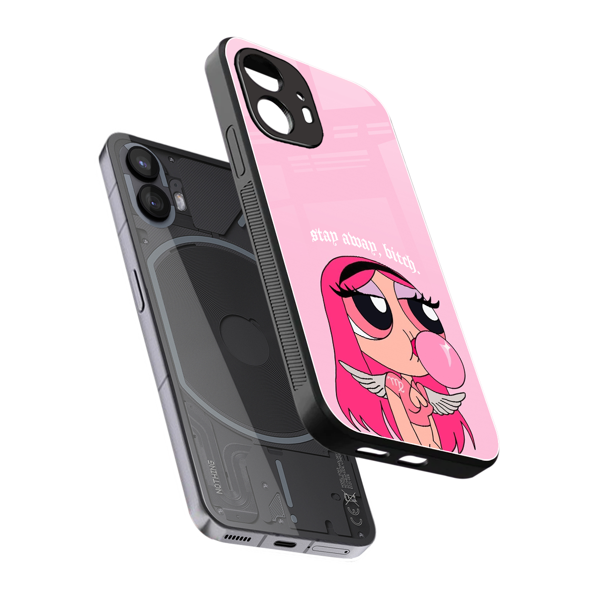 stay away back phone cover | glass case for nothing phone 2