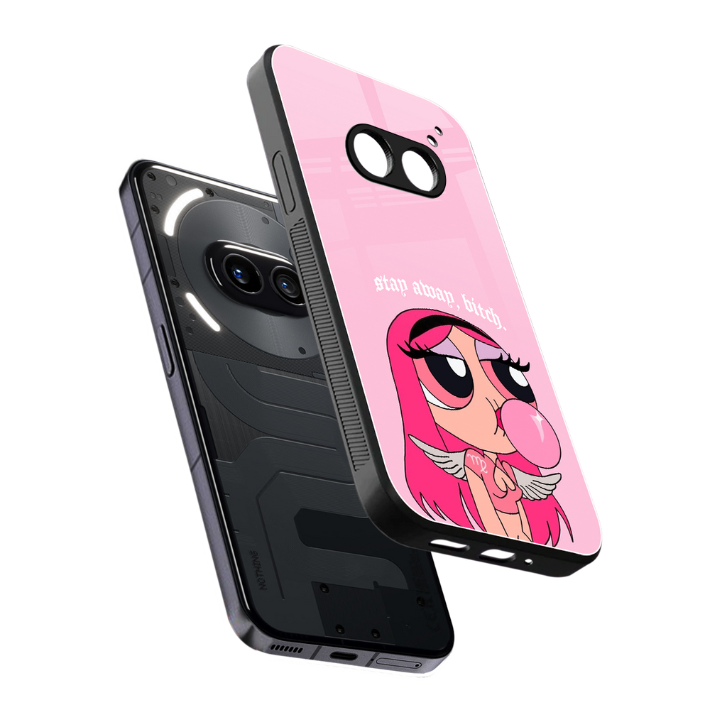 stay away back phone cover | glass case for nothing phone 2a