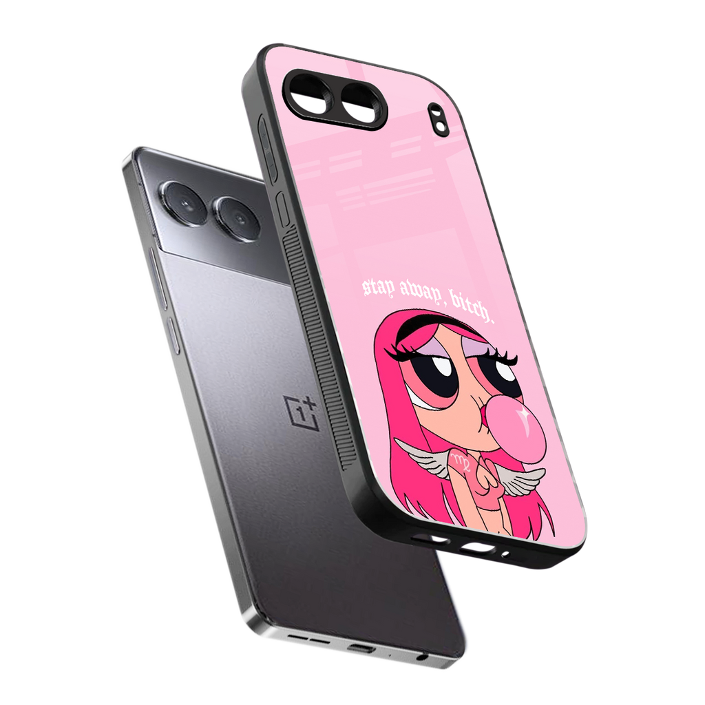 stay away back phone cover | glass case for oneplus nord 4