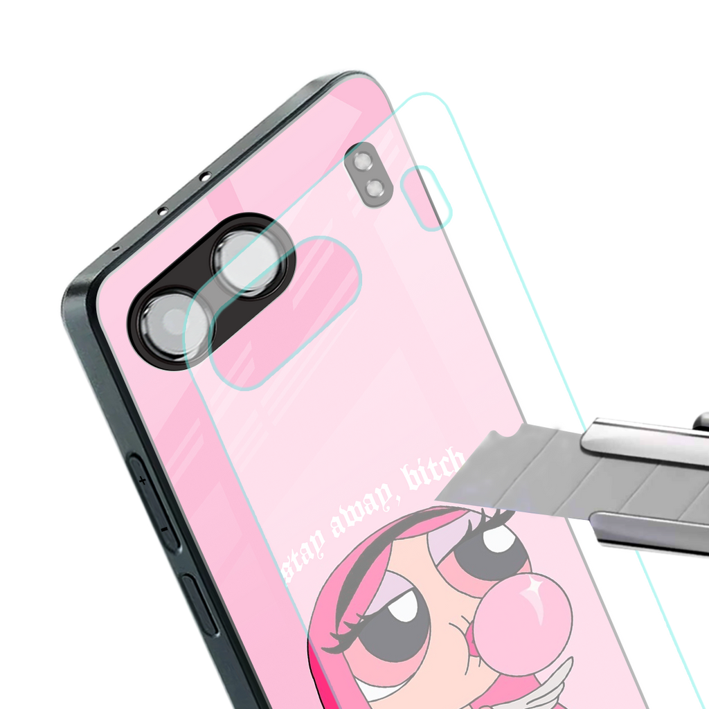 stay away back phone cover | glass case for oneplus nord 4