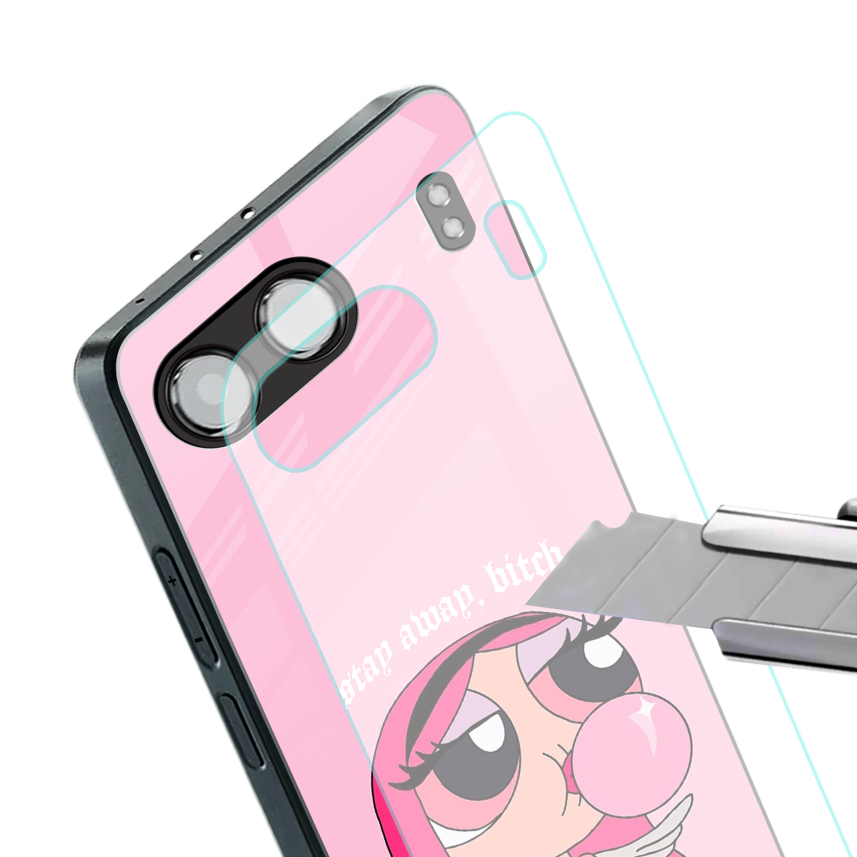 stay away back phone cover | glass case for oneplus nord 4