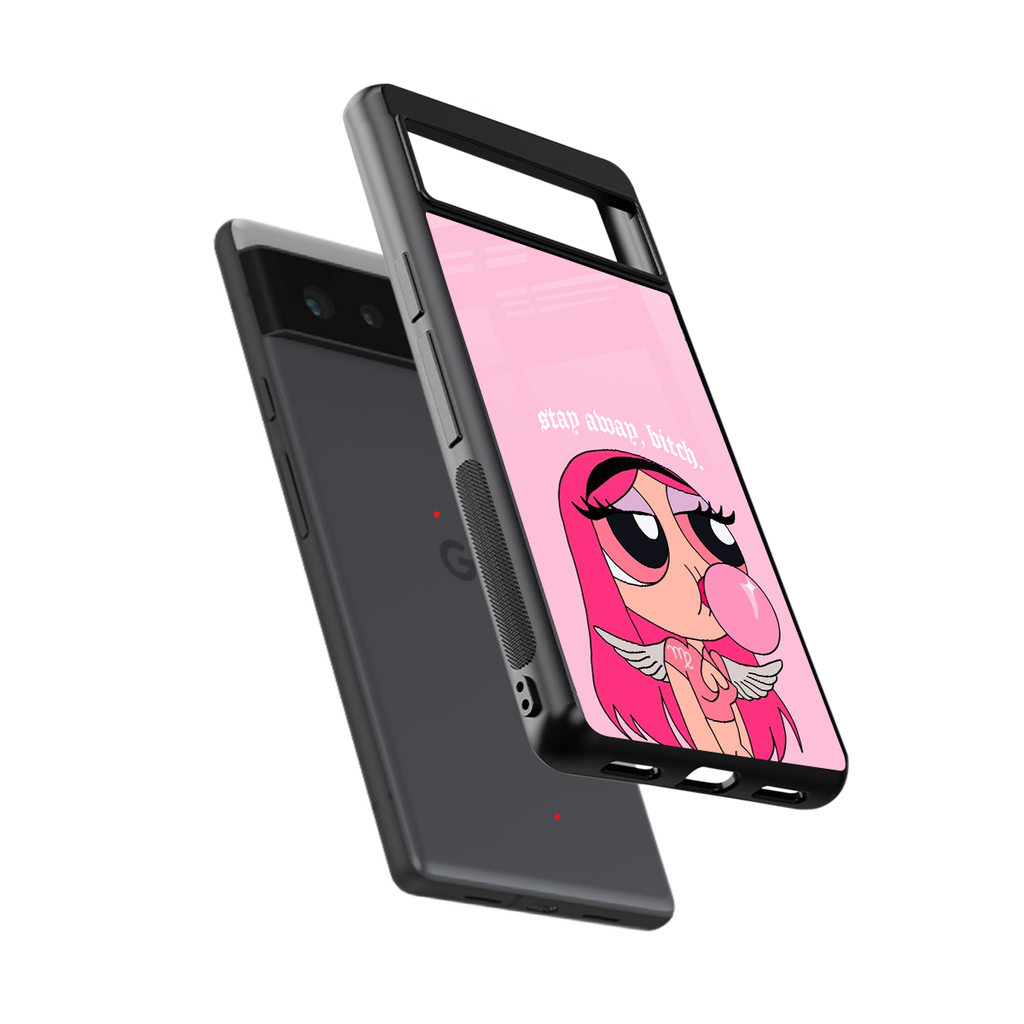 stay away back phone cover | glass case for google pixel 6