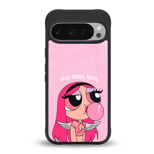 stay away back phone cover | glass case for google pixel 9 pro xl
