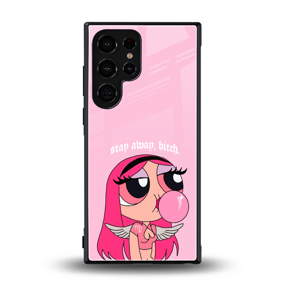stay away back phone cover | glass case for samsung galaxy s24 ultra