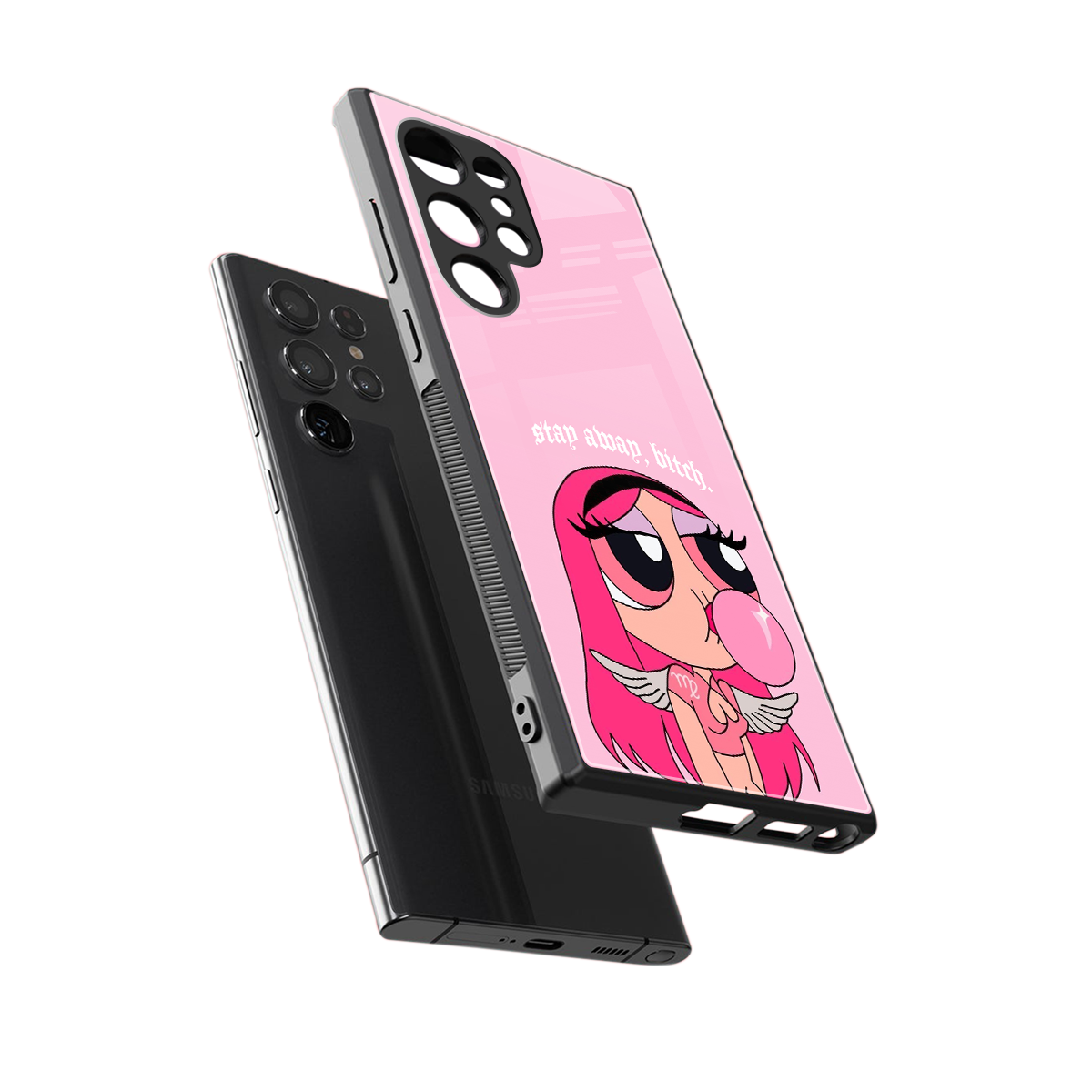 stay away back phone cover | glass case for samsung galaxy s24 ultra