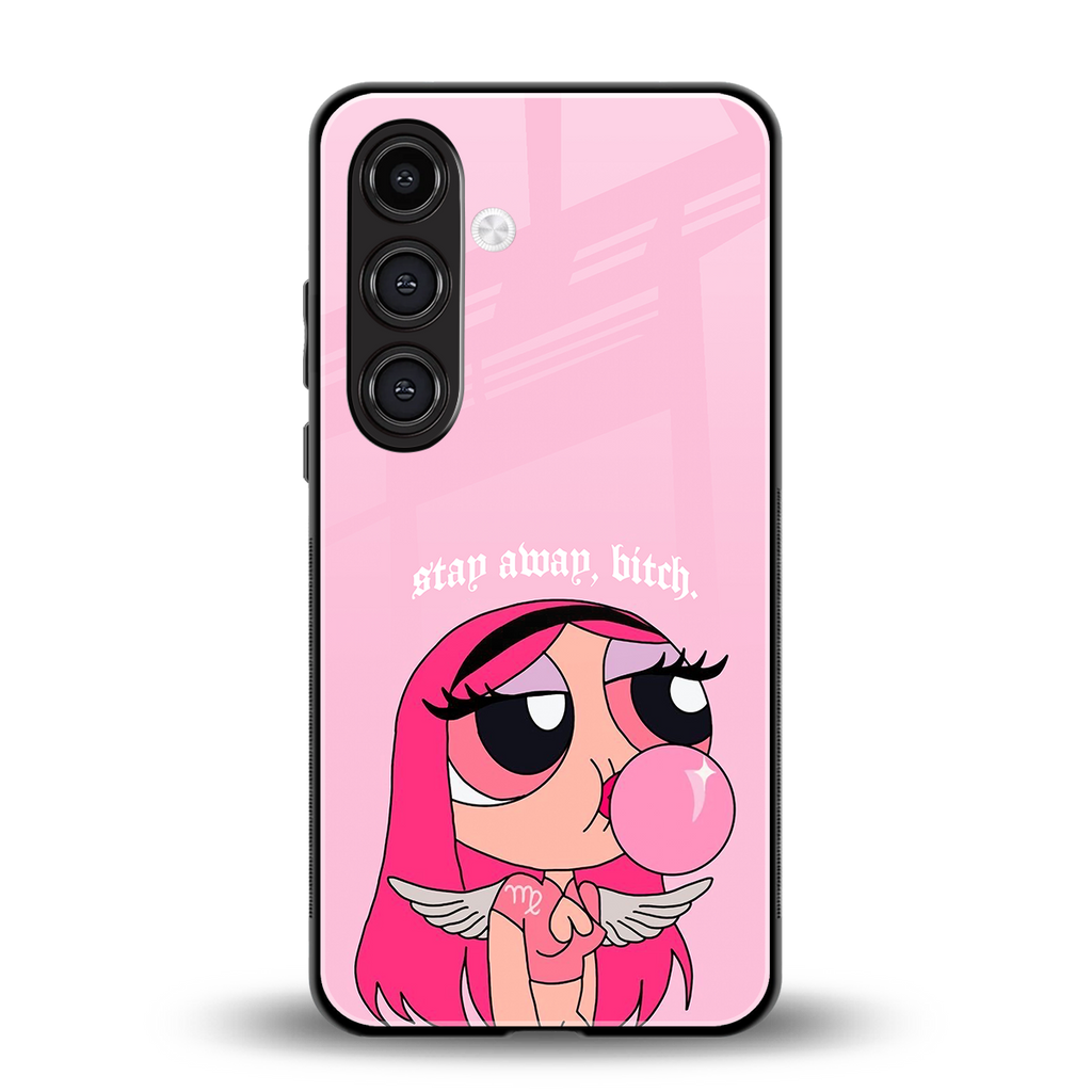 stay away back phone cover | glass case for samsung galaxy s24