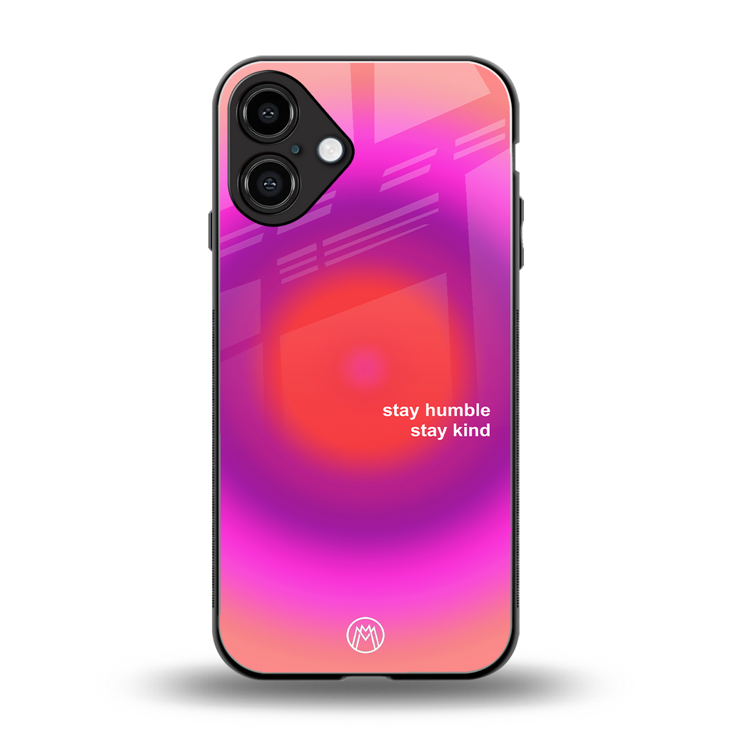 stay kind back phone cover | glass case for iphone 16 plus