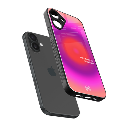 stay kind back phone cover | glass case for iphone 16 plus