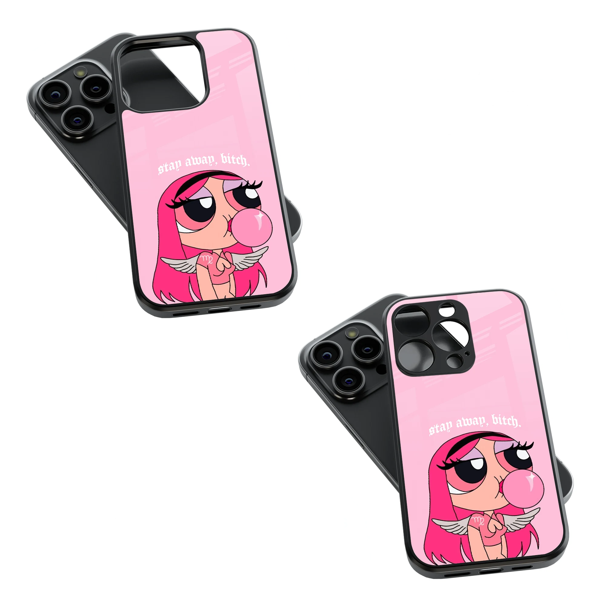 Trendy Glass Back Mobile Case for iPhone, Samsung, Redmi, OnePlus, Google Pixel, Motorola
