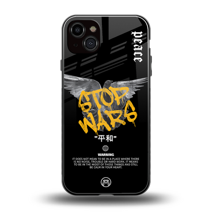 stop wars back phone cover | glass case for iphone 14 plus