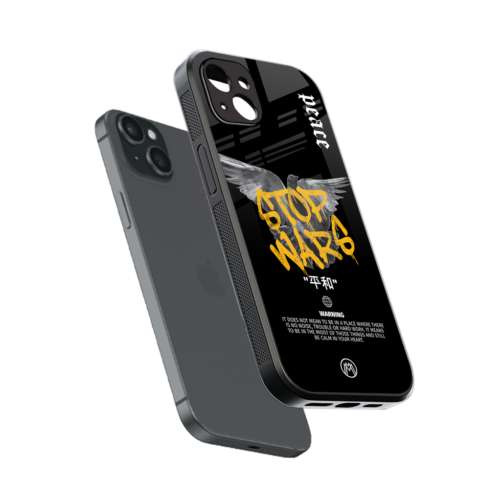 stop wars back phone cover | glass case for iphone 15 plus