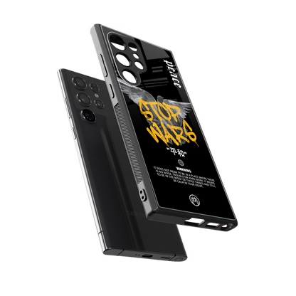 stop wars back phone cover | glass case for samsung galaxy s24 ultra