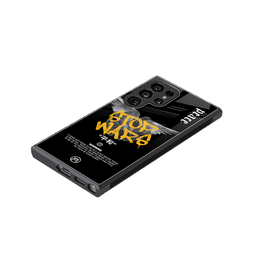 stop wars back phone cover | glass case for samsung galaxy s23 ultra