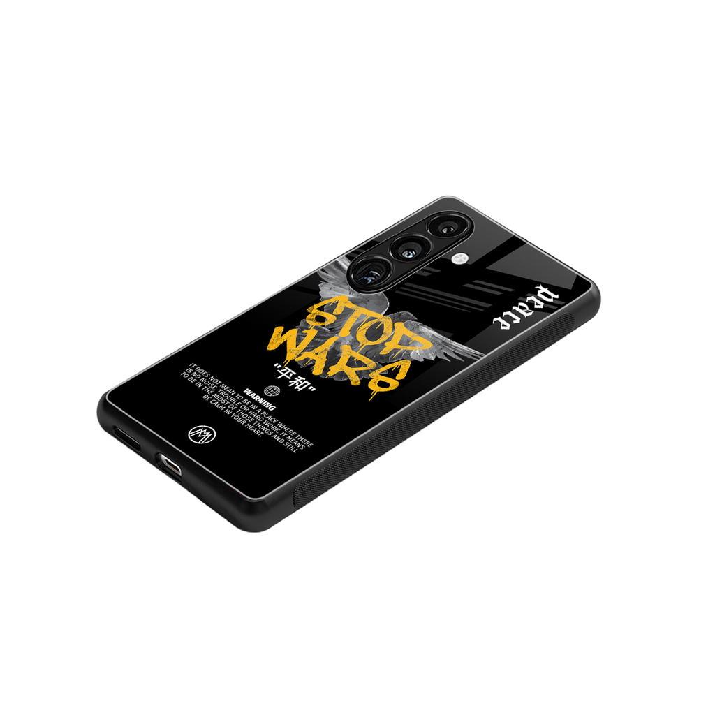 stop wars back phone cover | glass case for samsung galaxy s24 fe
