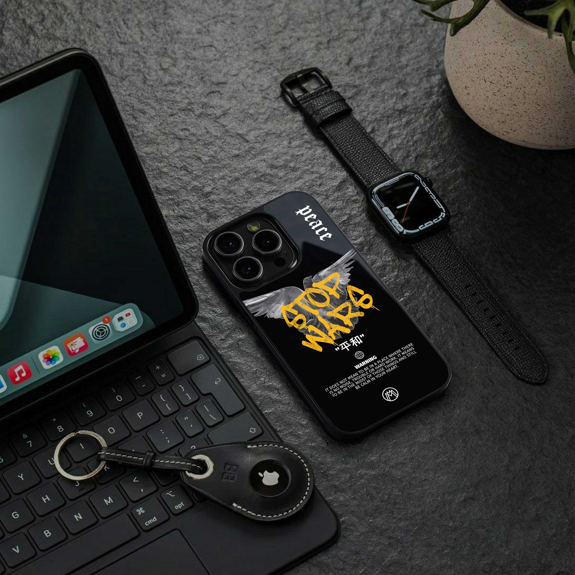 stop wars back phone cover | glass case for iphone 14 pro max