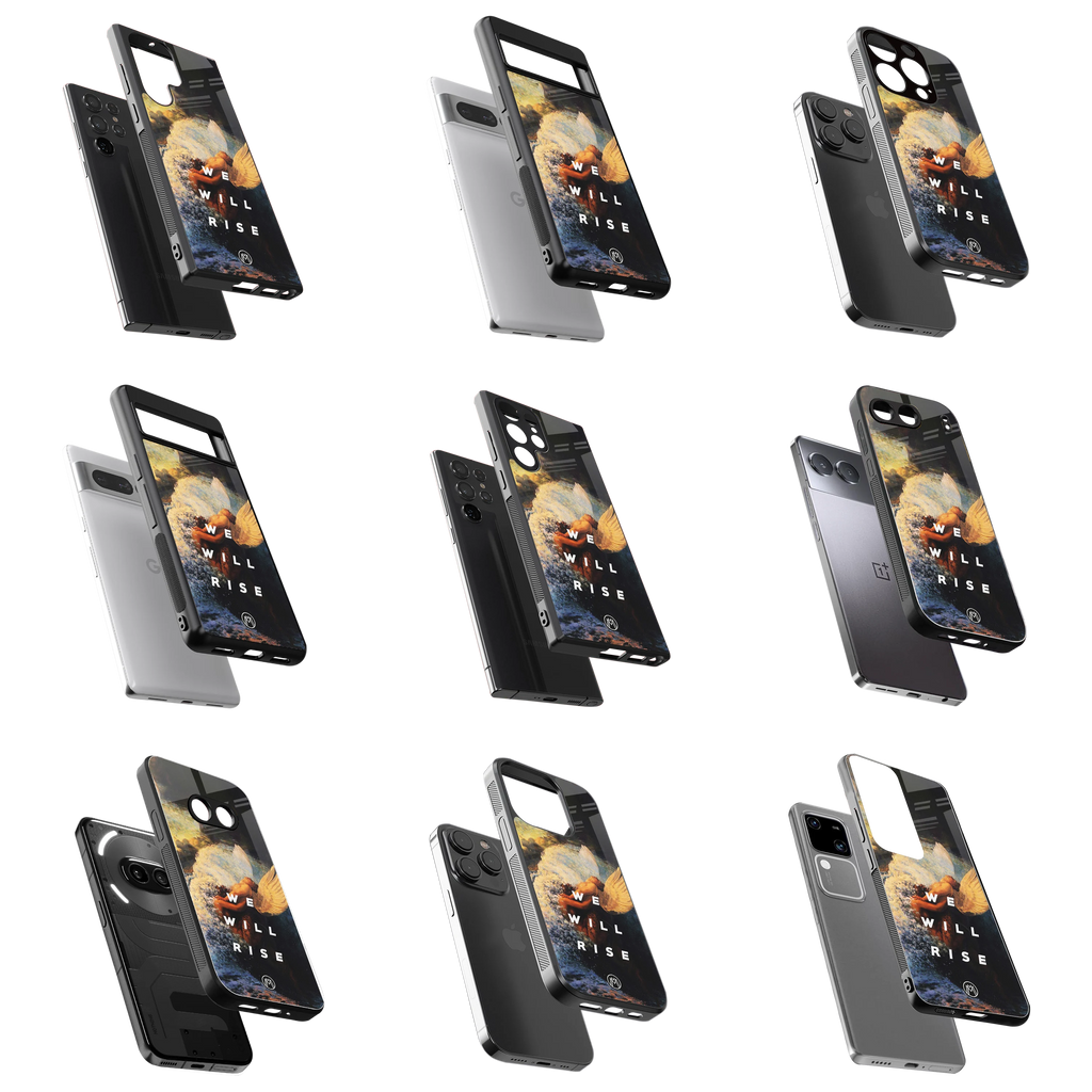 Durable Glass Back Mobile Case for iPhone, Samsung, OnePlus, Google Pixel, Redmi, Vivo, Oppo
