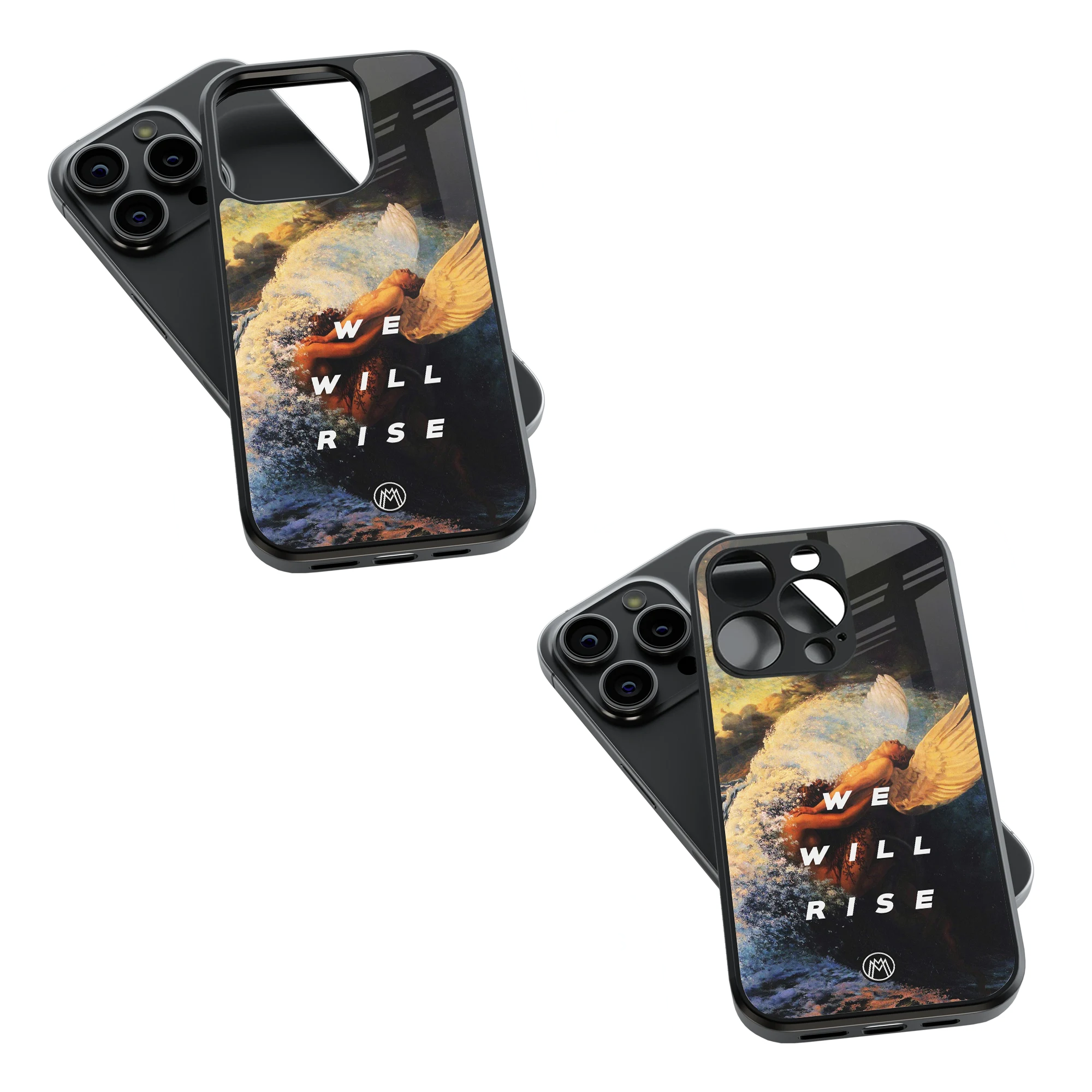 Trendy Glass Back Mobile Case for iPhone, Samsung, Redmi, OnePlus, Google Pixel, Motorola