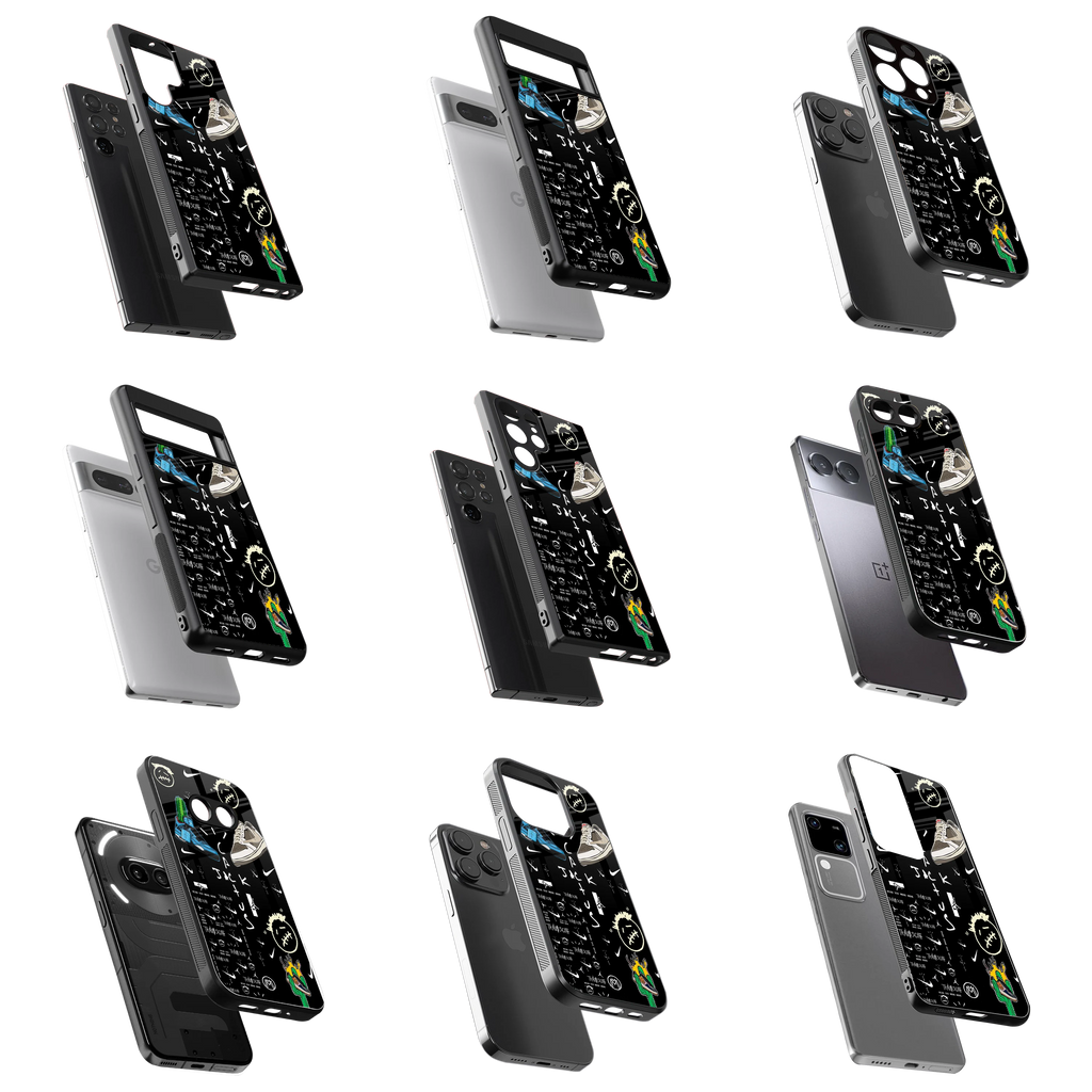 Durable Glass Back Mobile Case for iPhone, Samsung, OnePlus, Google Pixel, Redmi, Vivo, Oppo