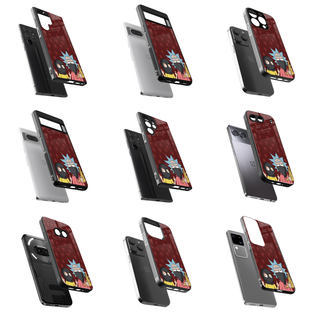 Durable Glass Back Mobile Case for iPhone, Samsung, OnePlus, Google Pixel, Redmi, Vivo, Oppo