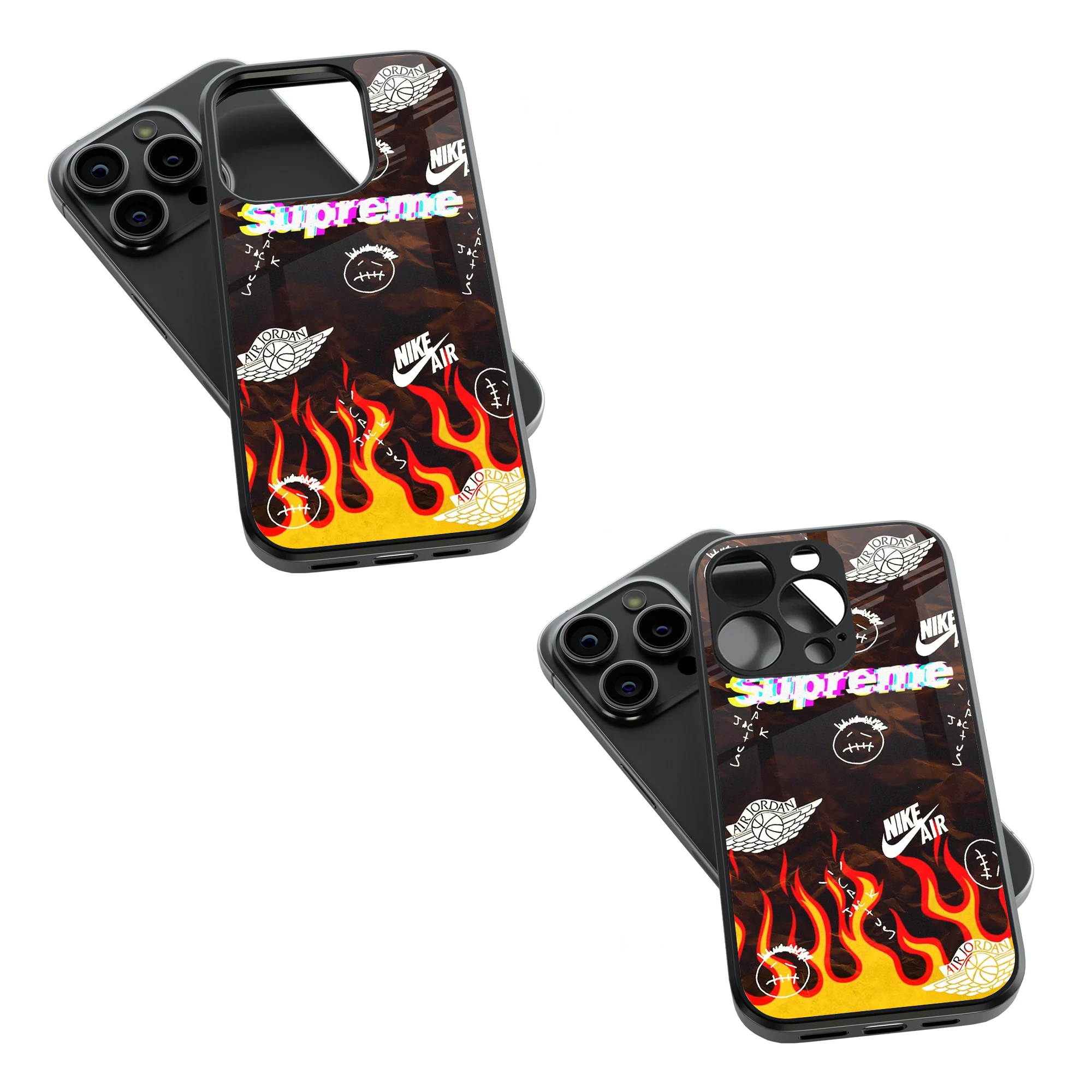 Trendy Glass Back Mobile Case for iPhone, Samsung, Redmi, OnePlus, Google Pixel, Motorola