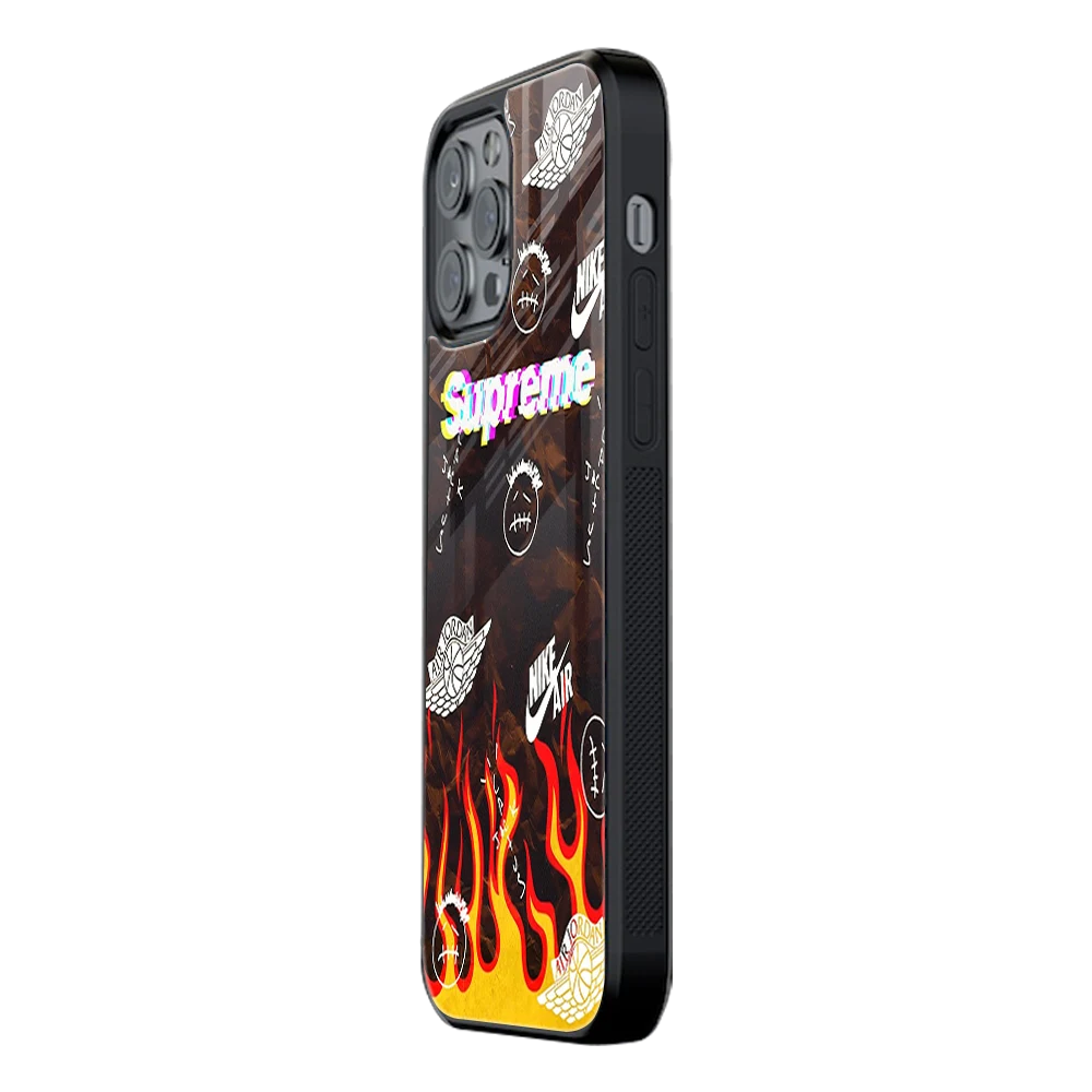 Slim Glass Back Phone Case for Multiple Brands iPhone, Samsung, Redmi, OnePlus, Oppo, Vivo