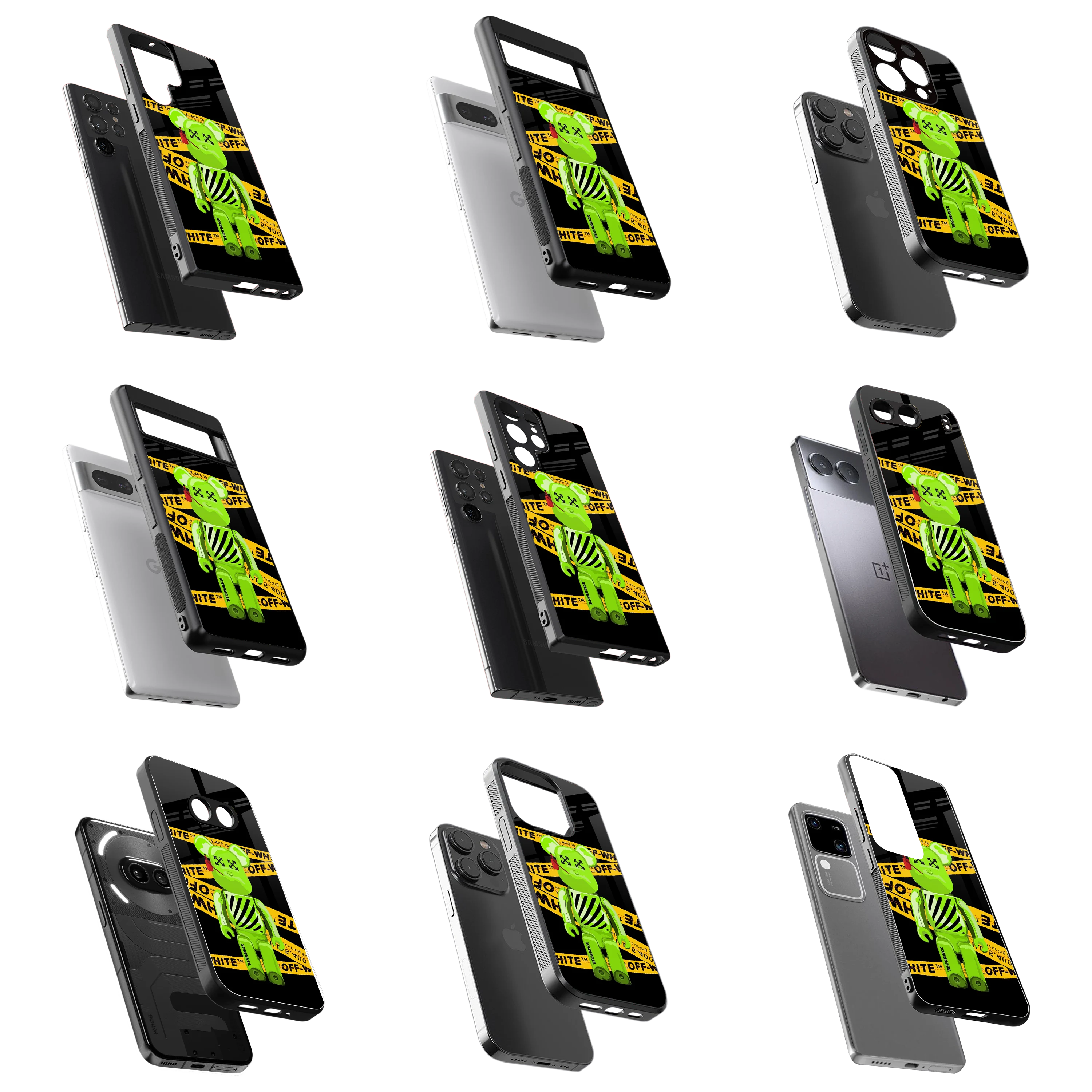 Durable Glass Back Mobile Case for iPhone, Samsung, OnePlus, Google Pixel, Redmi, Vivo, Oppo