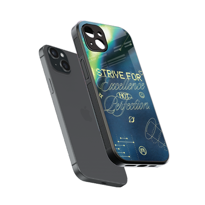 strive on back phone cover | glass case for iphone 15 plus