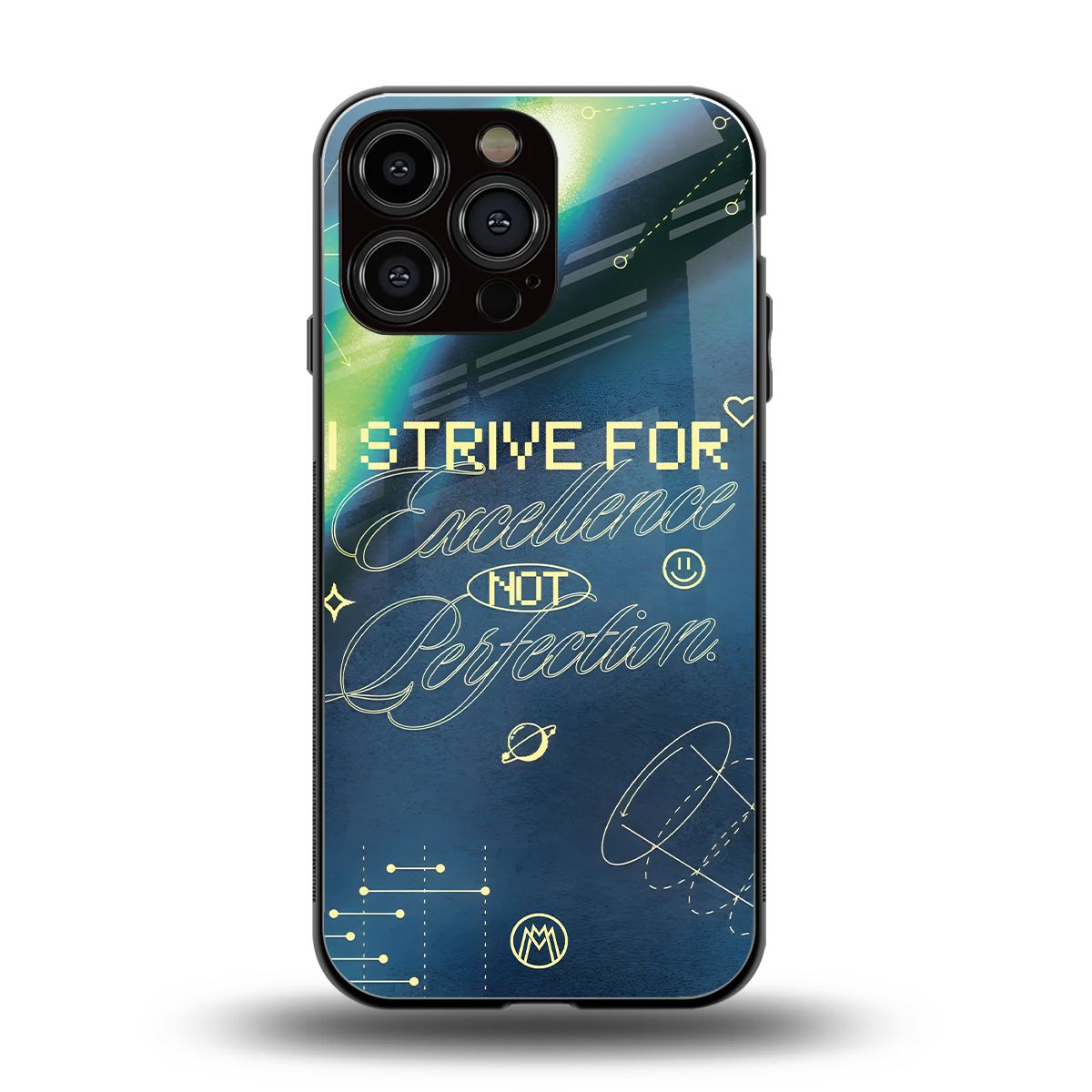 strive on back phone cover | glass case for iphone 14 pro max