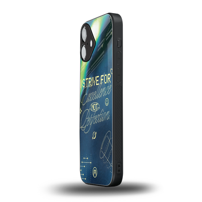 strive on back phone cover | glass case for iphone 16 plus