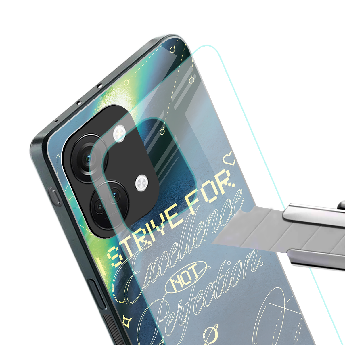 strive on back phone cover | glass case for oneplus nord 3