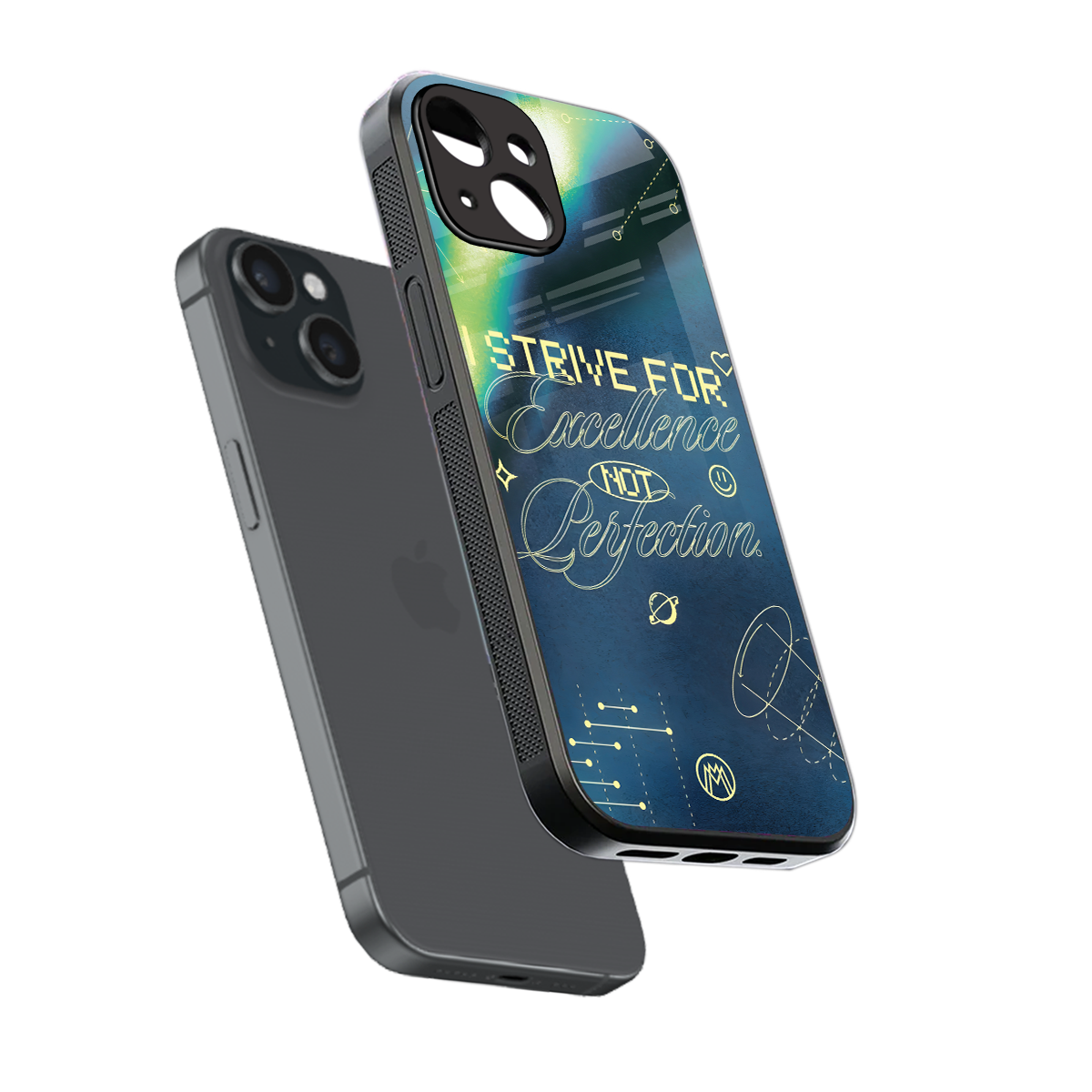 strive on back phone cover | glass case for iphone 15