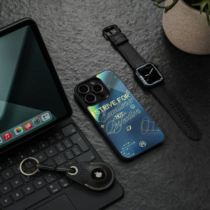 strive on back phone cover | glass case for iphone 15 plus