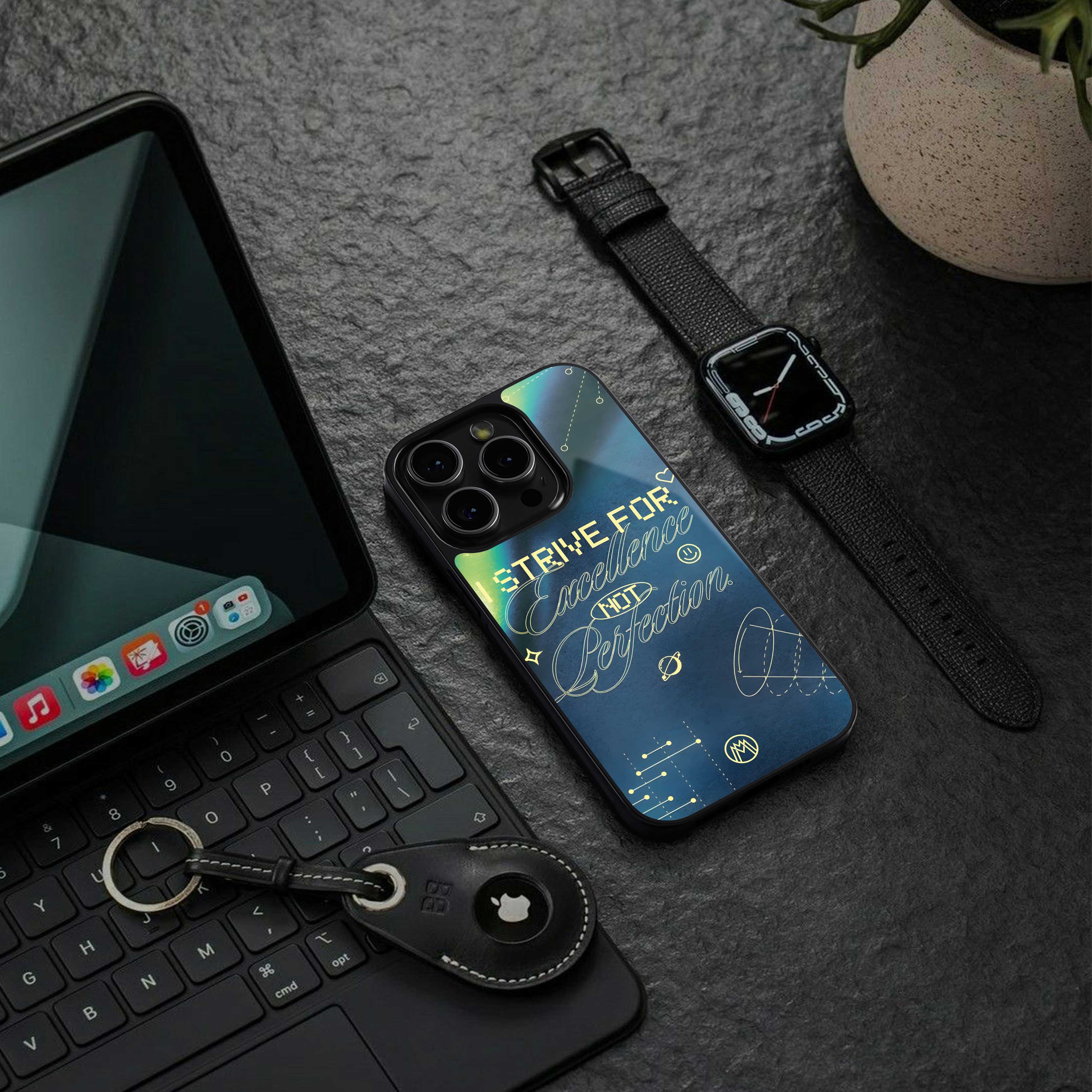strive on back phone cover | glass case for iphone 14 pro