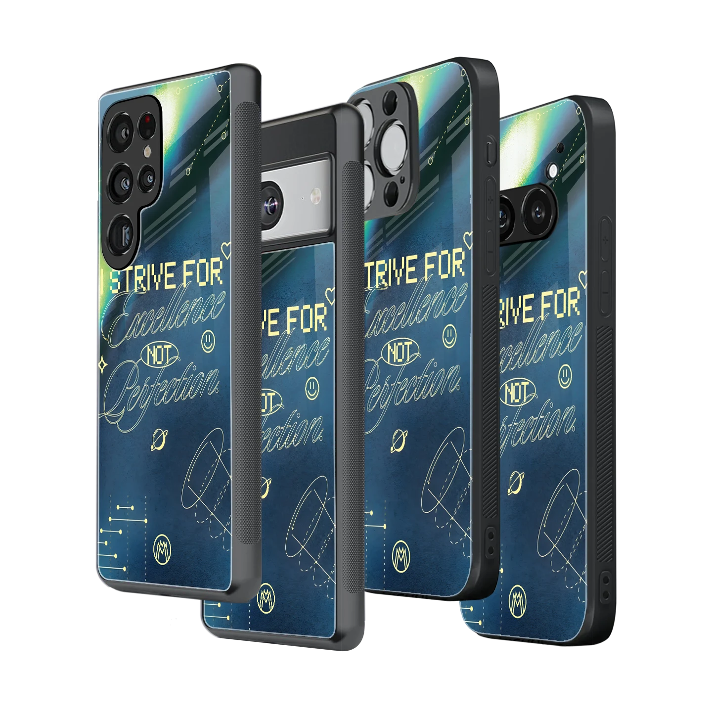 Stylish Glass Back Case for All Smartphones – iPhone, Samsung, OnePlus, Pixel, Redmi, Oppo, Vivo, Motorola