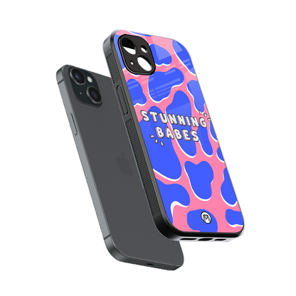 stunning babes back phone cover | glass case for iphone 14 plus