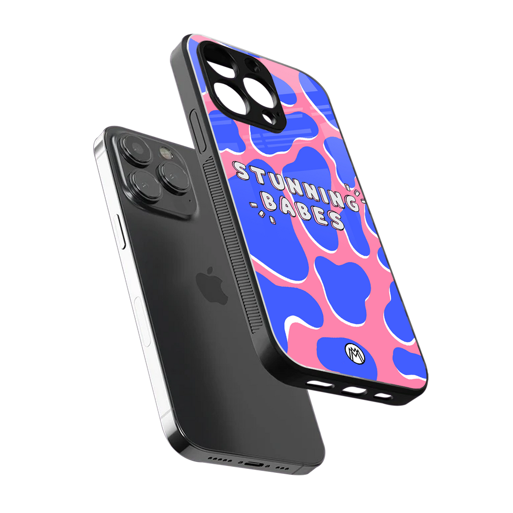 stunning babes back phone cover | glass case for iphone 15 pro max