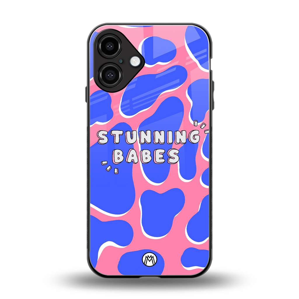 stunning babes back phone cover | glass case for iphone 16 plus