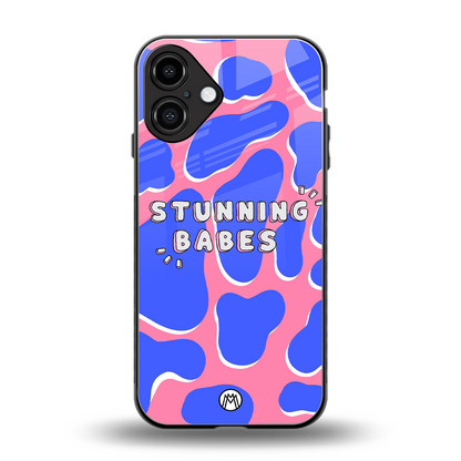 stunning babes back phone cover | glass case for iphone 16 plus