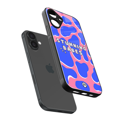 stunning babes back phone cover | glass case for iphone 16 plus