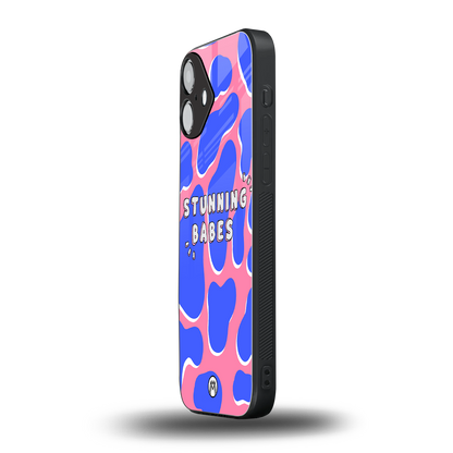 stunning babes back phone cover | glass case for iphone 16 plus