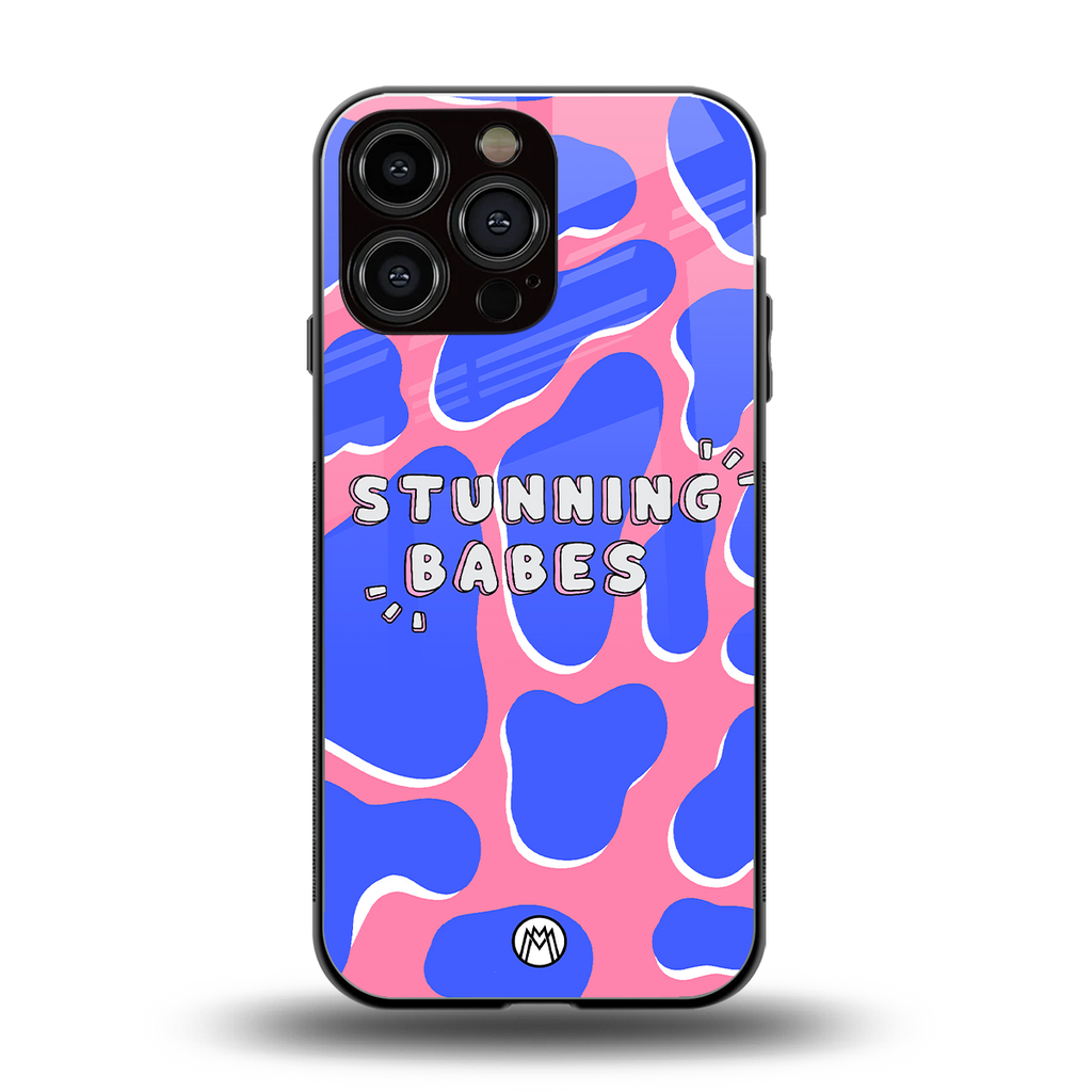 stunning babes back phone cover | glass case for iphone 16 pro max
