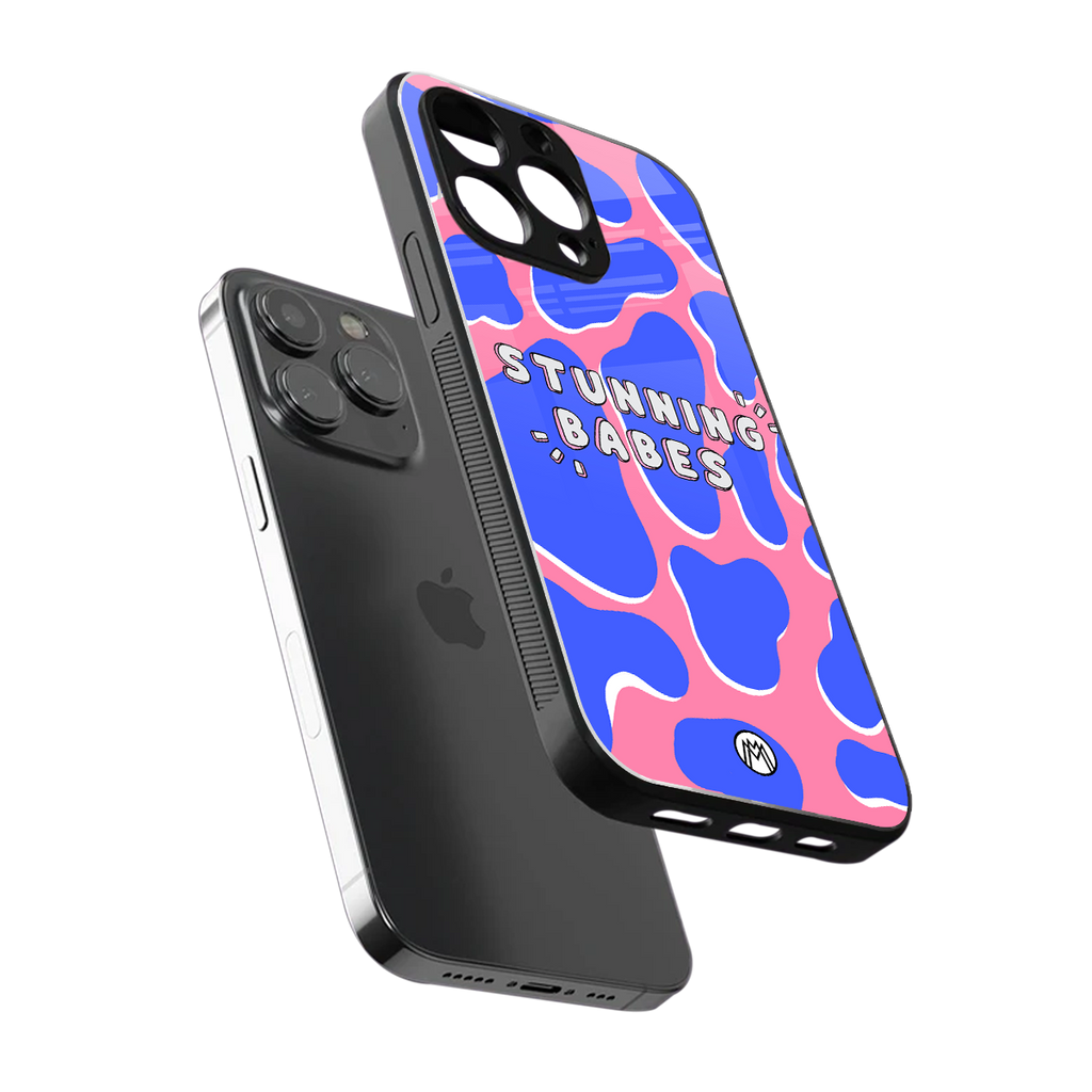 stunning babes back phone cover | glass case for iphone 16 pro max