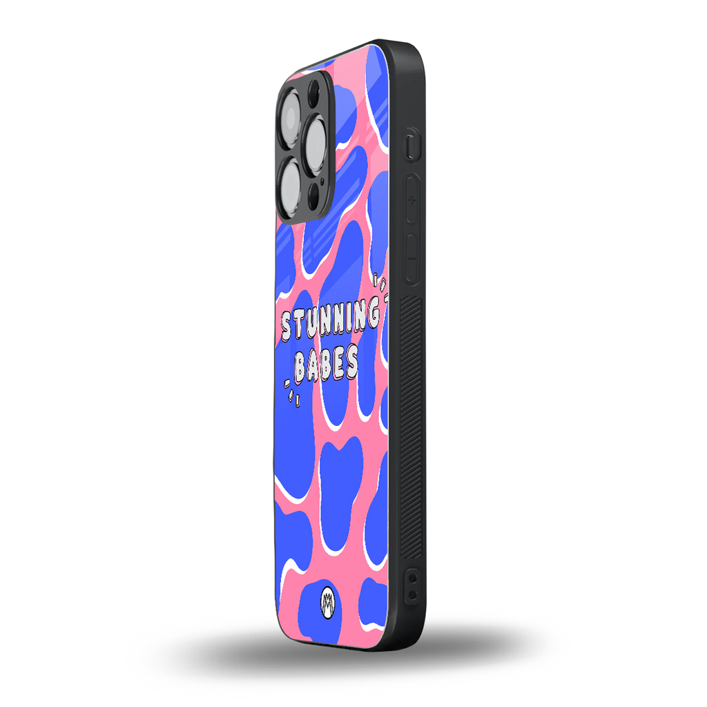 stunning babes back phone cover | glass case for iphone 16 pro max
