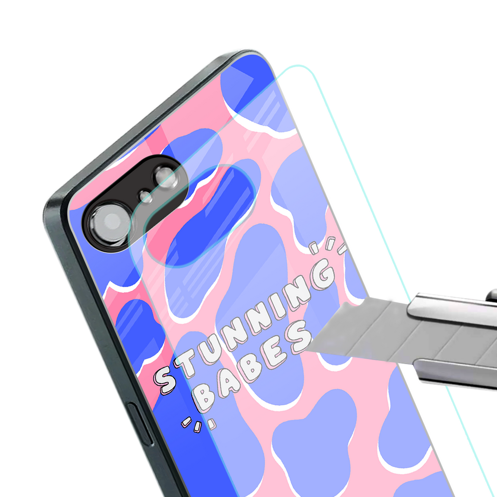 stunning babes back phone cover | glass case for iphone 16e