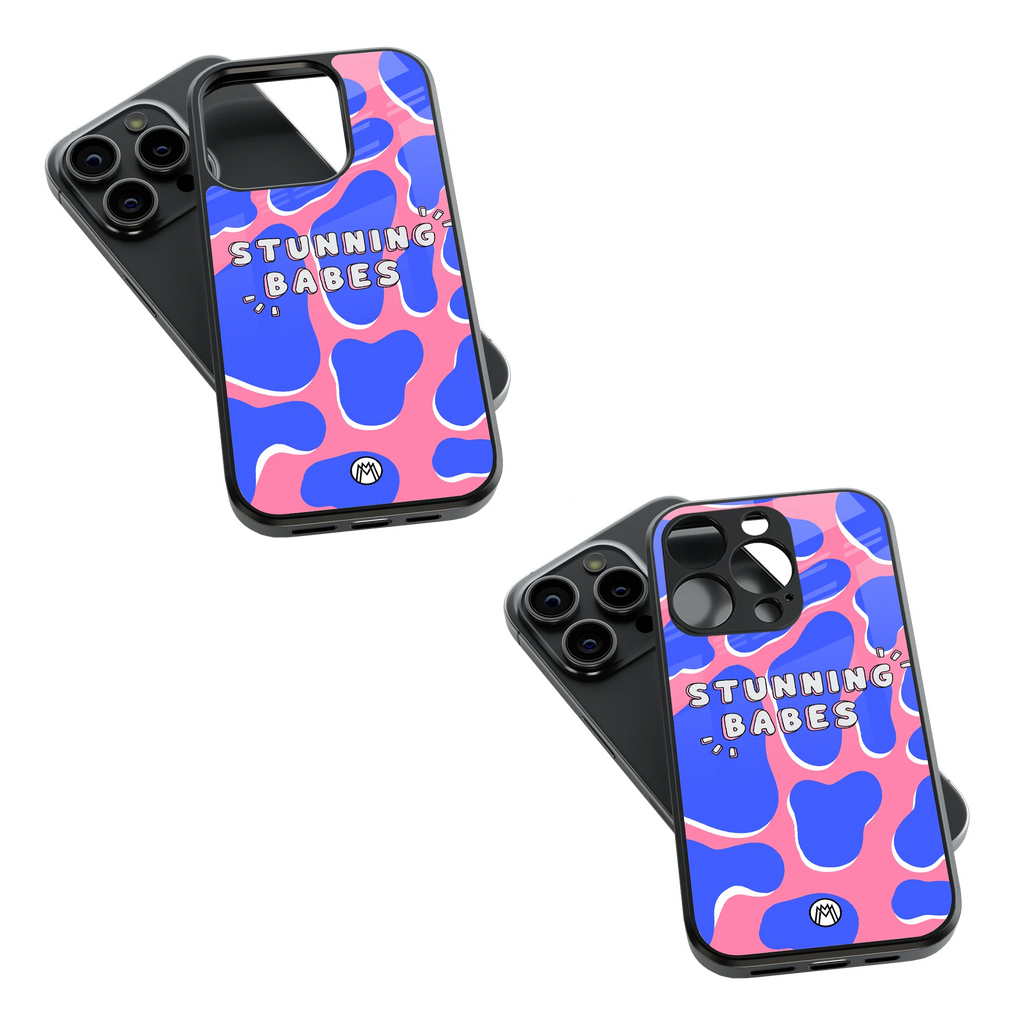 Trendy Glass Back Mobile Case for iPhone, Samsung, Redmi, OnePlus, Google Pixel, Motorola