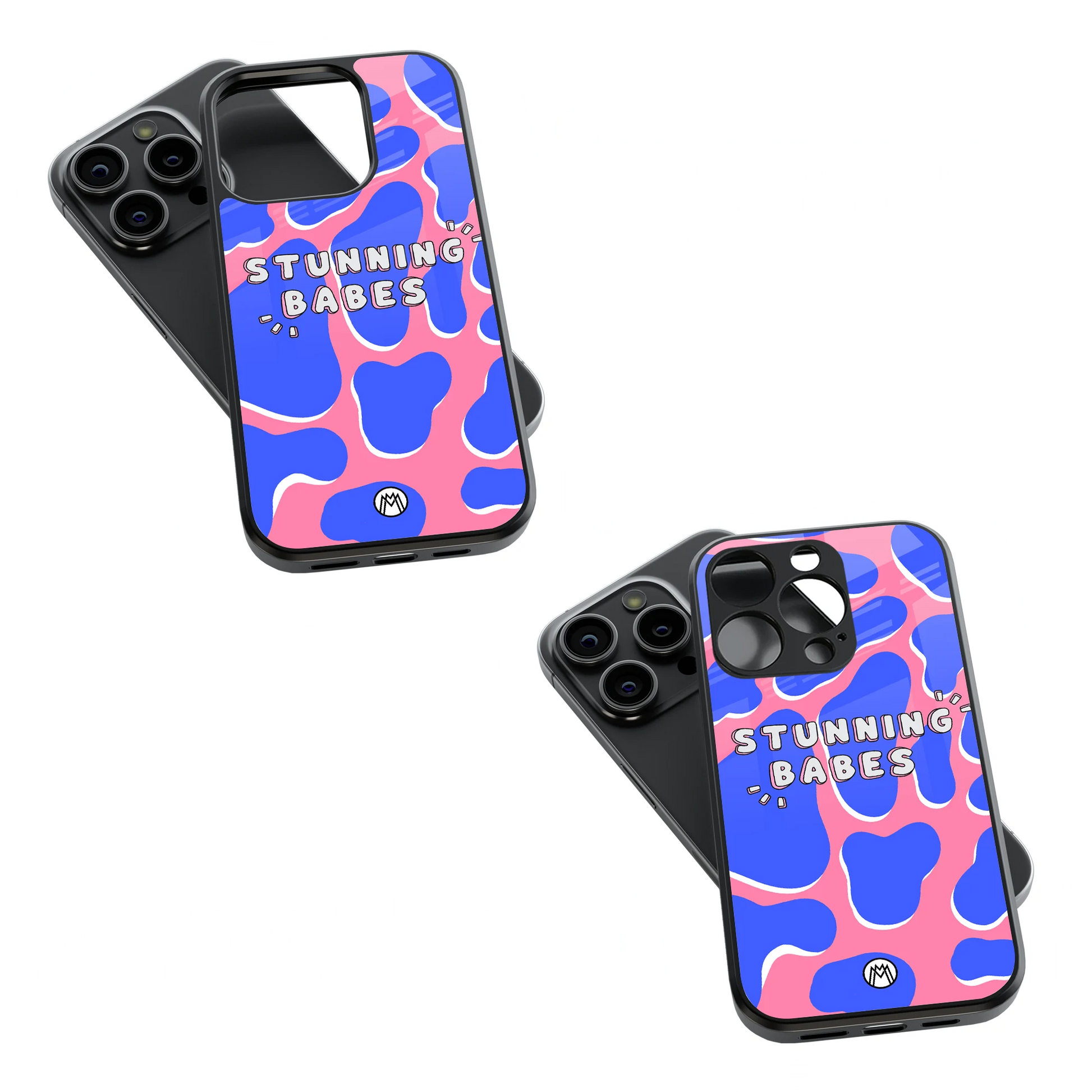Trendy Glass Back Mobile Case for iPhone, Samsung, Redmi, OnePlus, Google Pixel, Motorola