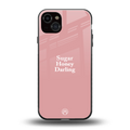 suger honey darling back phone cover | glass case for iphone 14 plus