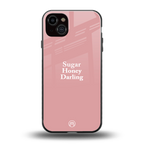 suger honey darling back phone cover | glass case for iphone 14 plus