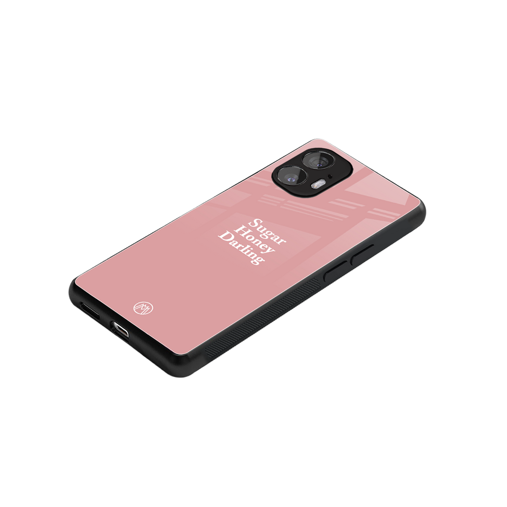 suger honey darling back phone cover | glass case for nothing phone 2