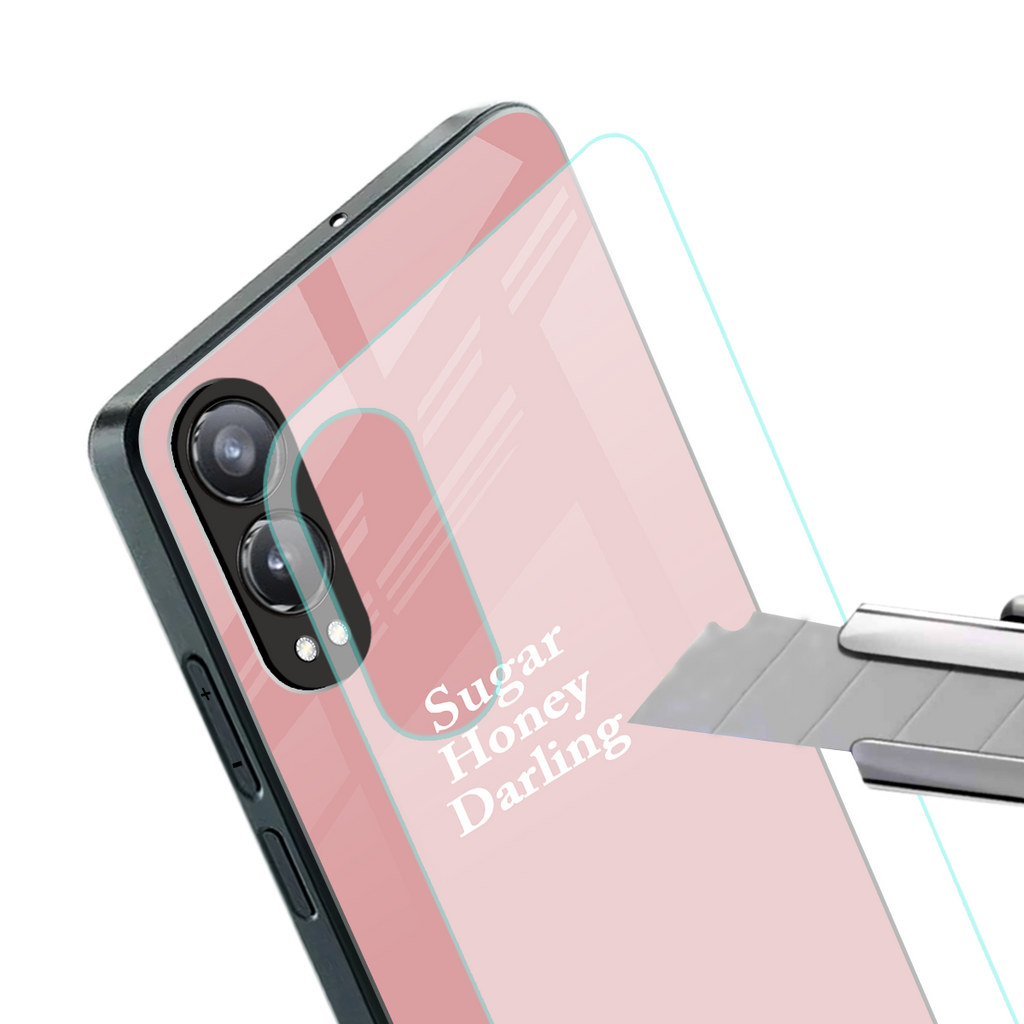 suger honey darling back phone cover | glass case for oneplus nord ce 4 lite